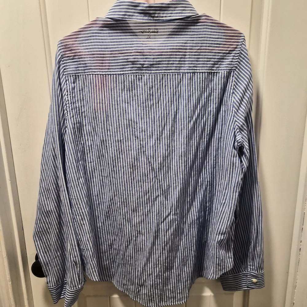 Lilly Pulitzer - Sea View Oxford Stripe Women's ButtonDown - Picture 2 of 4